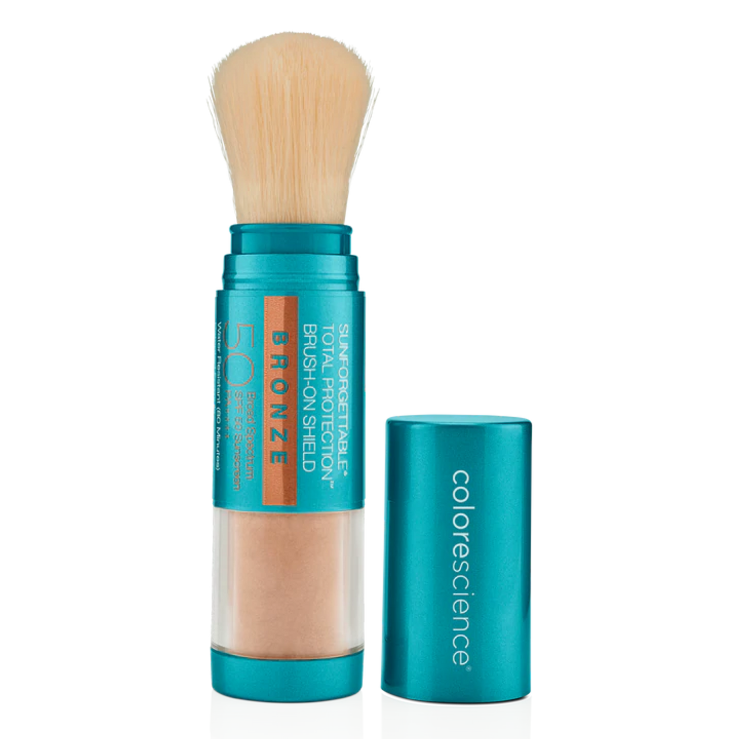 Sunforgettable brush on bronzer spf 50 blue case with cap