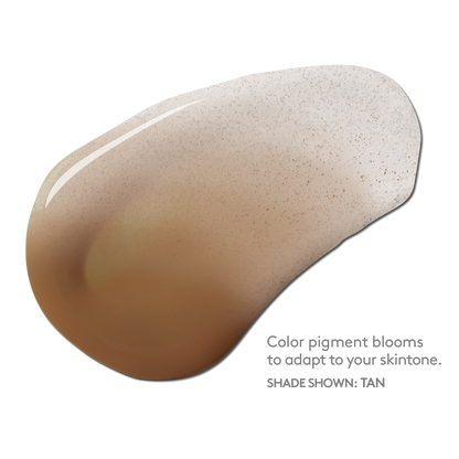 Cream swatch of shade tan for Sunforgettable total protection face shield flex