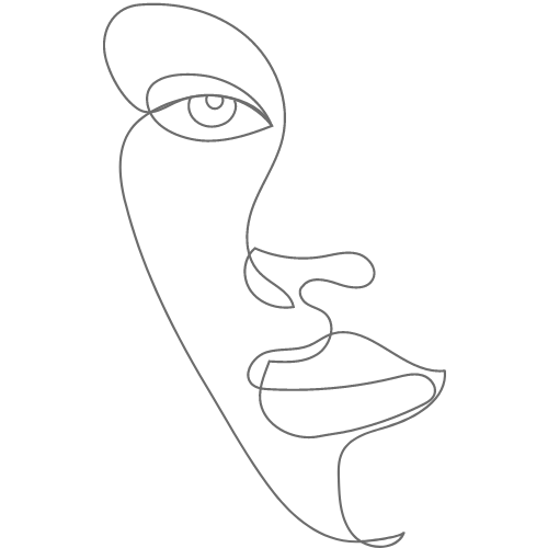 Thin outline of woman with text that reads nanoneedling